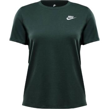 Nike SPORTSWEAR CLUB Dámské tričko, tmavě zelená, velikost