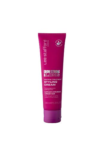 Lee Stafford Grow Strong & Long Protein Treatment Styling Cream, Stylingový krém podporující růst vlasů, 100 ml