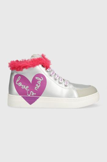 Dětské sneakers boty Agatha Ruiz de la Prada stříbrná barva