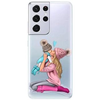 iSaprio Kissing Mom - Blond and Boy pro Samsung Galaxy S21 Ultra (kmbloboy-TPU3-S21u)