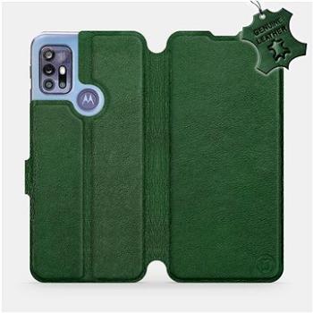 Kožené flip pouzdro na mobil Motorola Moto G30 - Zelené -  Green Leather (5903516687367)