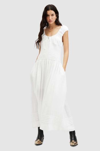 Šaty AllSaints ELIZA MAXI DRESS bílá barva, maxi, W204DA