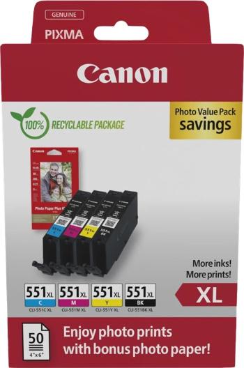 Canon CLI-551XL 6443B008 barevná (CMYK) sada originální cartridge