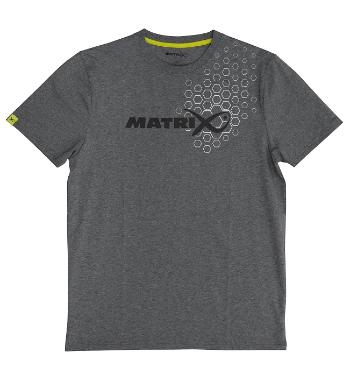 Matrix tričko grey hex print t-shirt - xl