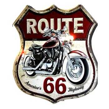 Nástěnná kovová cedule Route 66 - 30*1*35 cm 6Y5002