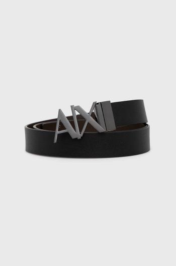 Kožený pásek Armani Exchange pánský, černá barva, 951017 CC505