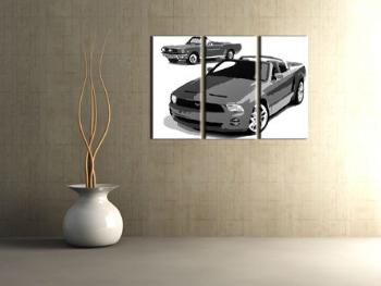 Ručne maľovaný POP Art obraz Ford Mustang | rôzne rozmery
