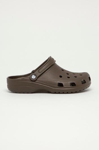 Pantofle Crocs Classic pánské, hnědá barva, 10001