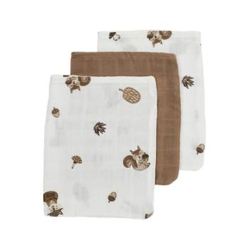 MEYCO Žínky 3-pack Muslin Forest Animals Toffee