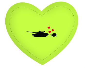 Polštář Srdce Love tank