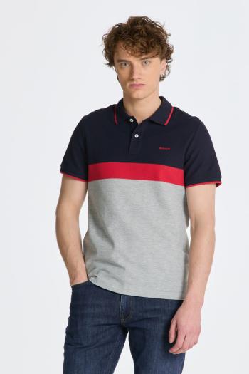 POLOKOŠILE GANT STRIPE PIQUE SS-POLO GREY MELANGE