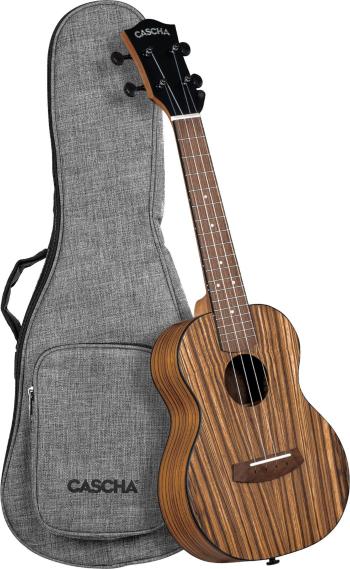 Cascha Concert Ukulele Zebra Wood Natural Koncertní ukulele