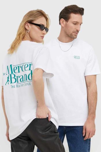 Bavlněné tričko The Mercer Brand The Heavy Tee bílá barva, s potiskem, MEAP241002