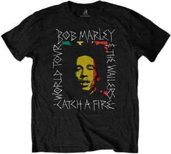 Bob Marley Tričko Rasta Scratch Unisex Black L