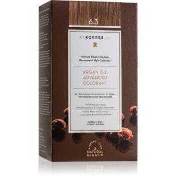 Korres Argan Oil permanentní barva na vlasy s arganovým olejem odstín 6.3 Golden / Honey Dark Blonde 50 ml