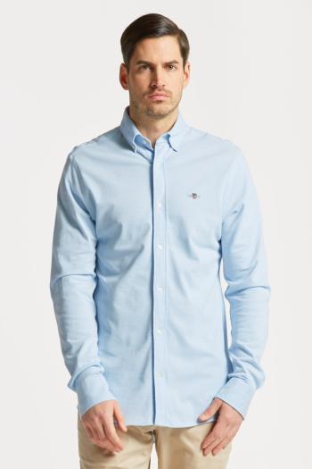 KOŠILE GANT REG JERSEY PIQUE SHIRT CAPRI BLUE