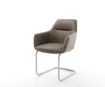 Jídelní židle Pejo-Flex taupe vintage konzolová podnož kulatá