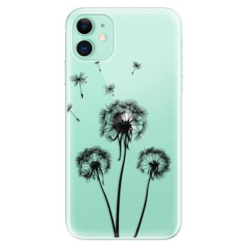 Odolné silikonové pouzdro iSaprio - Three Dandelions - black - iPhone 11