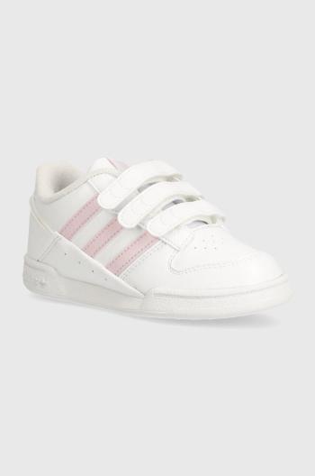 Dětské kožené sneakers boty adidas Originals bílá barva