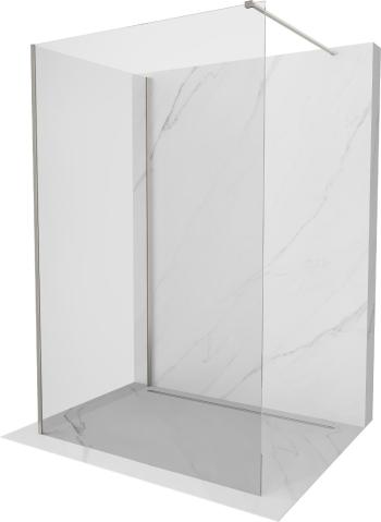 MEXEN/S Kioto Sprchová zástěna WALK-IN 90 x 90 cm, transparent, nikl kartáčovaná 800-090-212-97-00-090