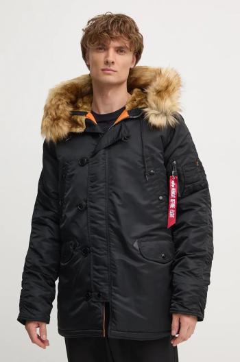 Bunda Alpha Industries PARKA N3B VF 59 103141 03 pánská, černá barva, zimní