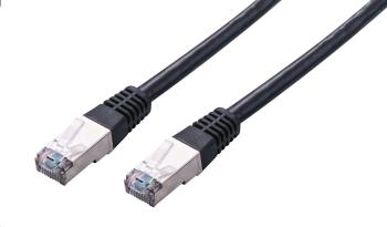 Kabel C-TECH CB-PP5F-1BK patchcord Cat5e, FTP, černý, 1m