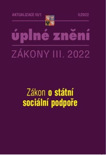 Aktualizace III/1 Zákon o státní sociální podpoře