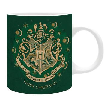 Bögre Harry Potter - Happy Christmas zöld