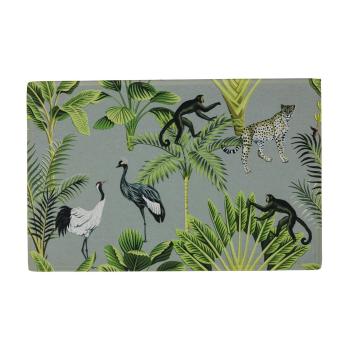 Šedá rohožka s motivem džungle Jungle grey - 75*50*1cm RARMJW