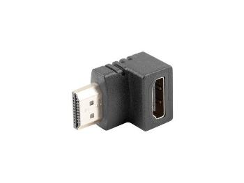 LANBERG HDMI(M) na HDMI(F) adaptér úhlový dolů černý