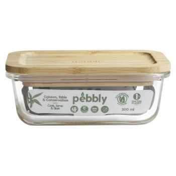 Box na potraviny PKV-036 300 ml, sklo / bambus, Pebbly