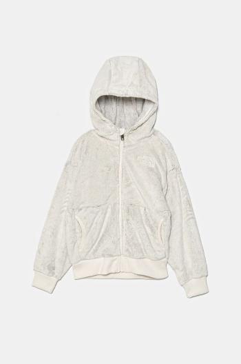 Dětská fleecová mikina The North Face OSITO F/Z HOODIE béžová barva, s kapucí, NF0A88UKQLI1