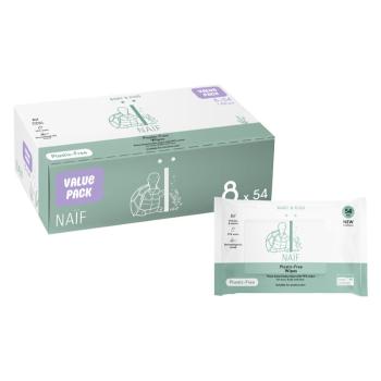 Naif Baby & Kids Plastic Free Wipes vlhčené ubrousky pro děti od narození 8x54 ks