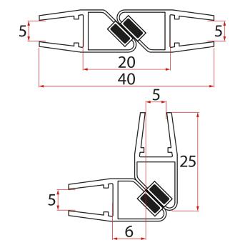 SAPHO AGGA set magnetických těsnění NDHLF-3