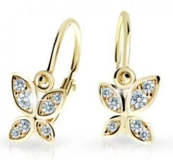 Cutie Diamonds Dětské náušnice ze žlutého zlata Motýl s brilianty DC2259-10-00-X-1