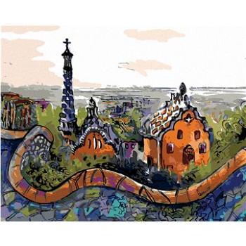 Diamondi - Diamantové malování - PARK GÜELL V BARCELONĚ, 40x50 cm, Vypnuté plátno na rám (606853B)