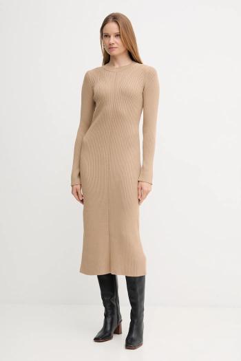 Bavlnené šaty Barbour ANASTASIA zelená farba, maxi, áčkový strih, LDR0936