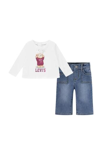 Kojenecká sada Levi's TEE & CARGO PANT SET bílá barva, 1EK986