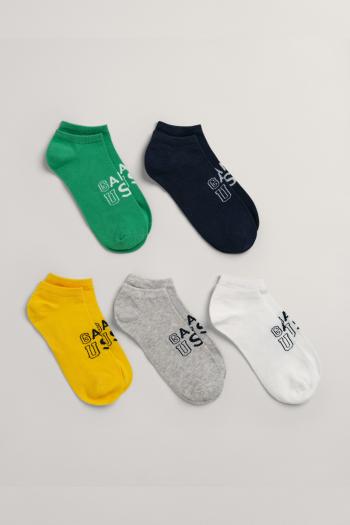 PONOŽKY GANT SNEAKER SOCKS 5-PACK MID GREEN