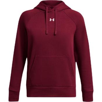 Under Armour RIVAL FLEECE HOODIE Dámská mikina, červená, velikost