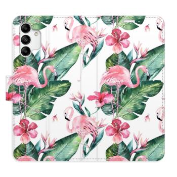 Flipové pouzdro iSaprio - Flamingos Pattern - Samsung Galaxy A04s