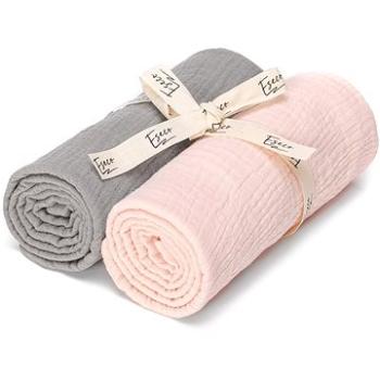 ESECO mušelínové pleny, Grey Pink 2 ks (8595695401260)