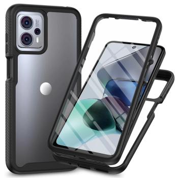 DUAL Obojstranný kryt s fóliou Motorola Moto G13 / G23 čierny