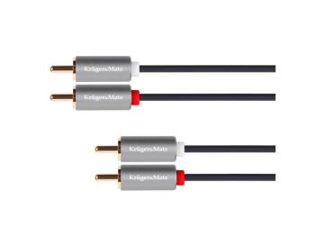 Kabel 2x Cinch konektor/2x Cinch konektor 5m KRUGER & MATZ KM1212 Basic