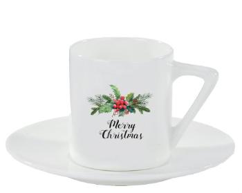 Espresso hrnek s podšálkem 100ml Merry Christmas