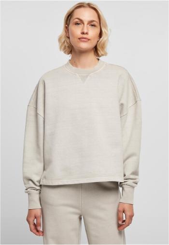 Urban Classics Ladies Heavy Terry Garment Dye Crewneck warmgrey - M