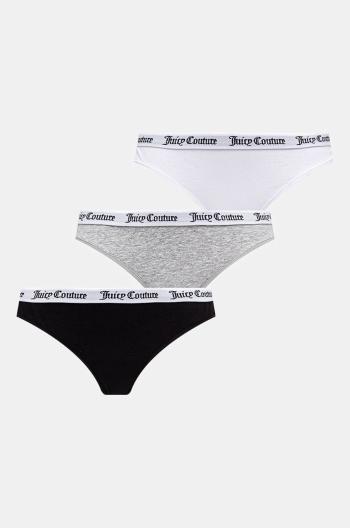 Tanga Juicy Couture DANA THONG 3PK 3-pack šedá barva, JCLTH224571