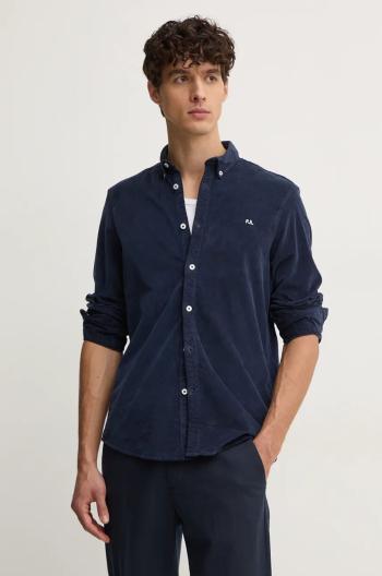 Manšestrová košile Pepe Jeans MILLER tmavomodrá barva, regular, s límečkem button-down, PM308730