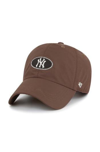 Kšiltovka 47 brand MLB New York Yankees hnědá barva, s aplikací, B-OUTCU17NYW-BW