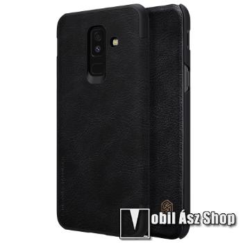 NILLKIN QIN notesz tok / flip tok - oldalra nyíló flip cover - FEKETE - SAMSUNG SM-A605G Galaxy A6 Plus (2018) - GYÁRI